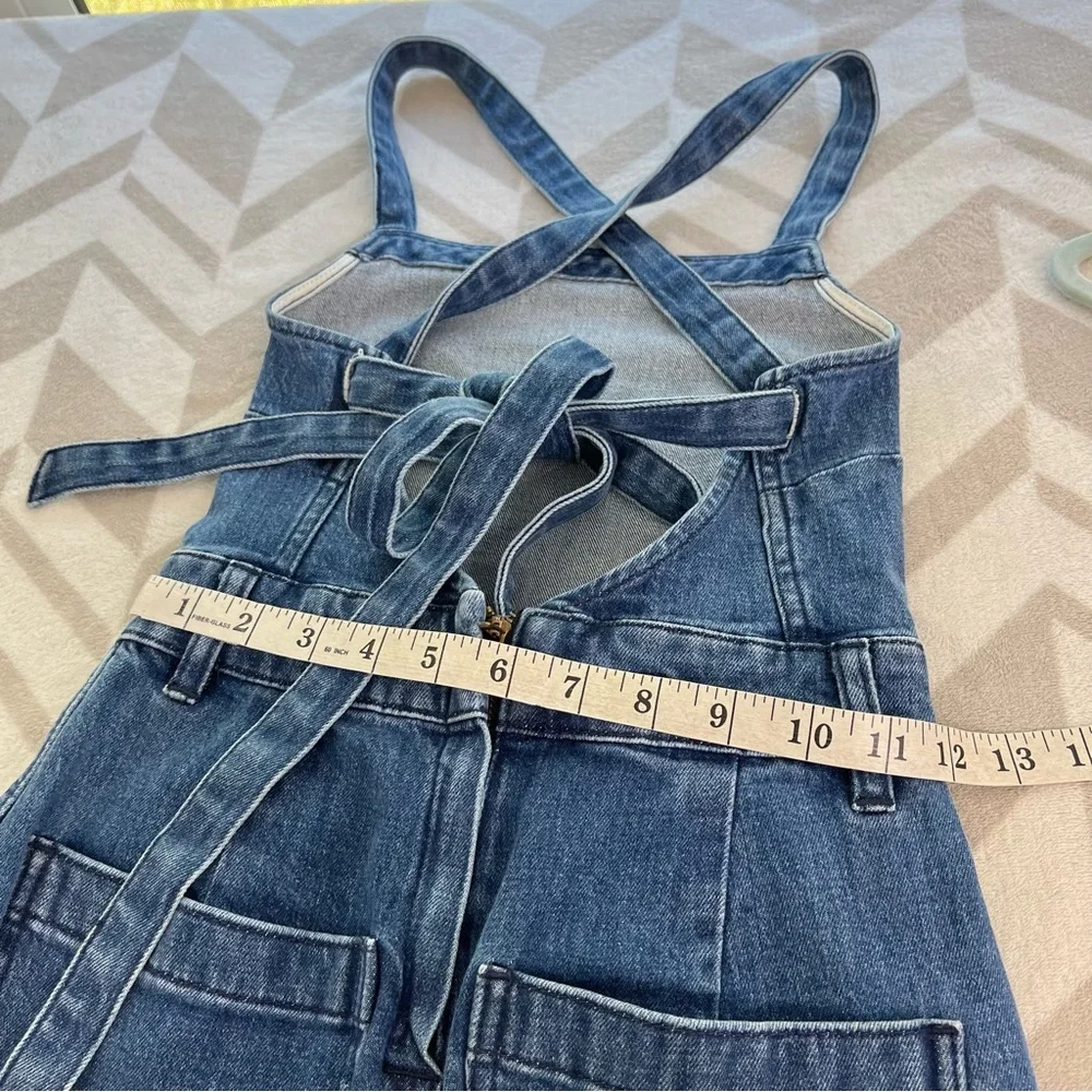 Madewell Tie-Back Denim‎ Jumpsuit size XXS Women’s Coveralls